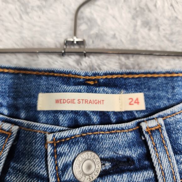 Levi's Wedgie Straight Leg Jeans Size 24 - Picture 4 of 5